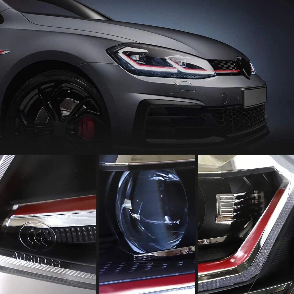VOLL LED Scheinwerfer Für VW Golf 7.5 MK7.5 2017-2021 Passt Halogen Version Tüv