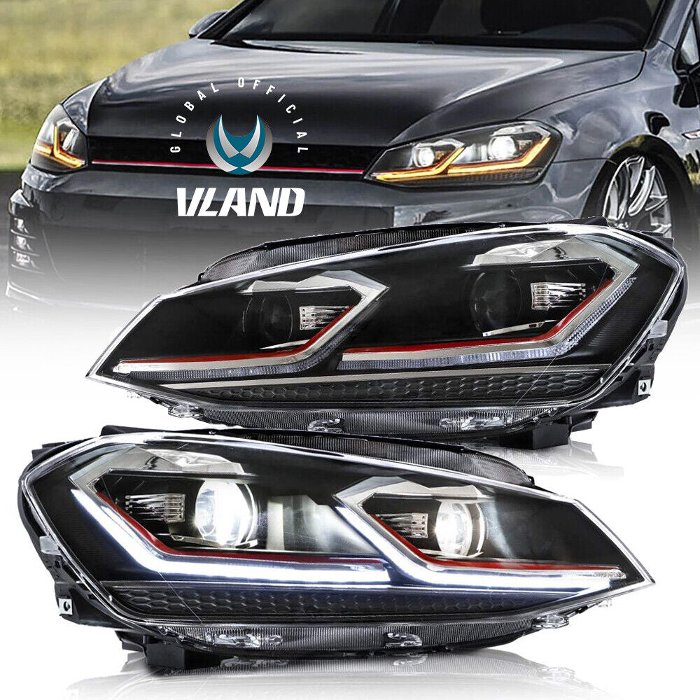 VOLL LED Scheinwerfer Für VW Golf 7.5 MK7.5 2017-2021 Passt Halogen Version Tüv