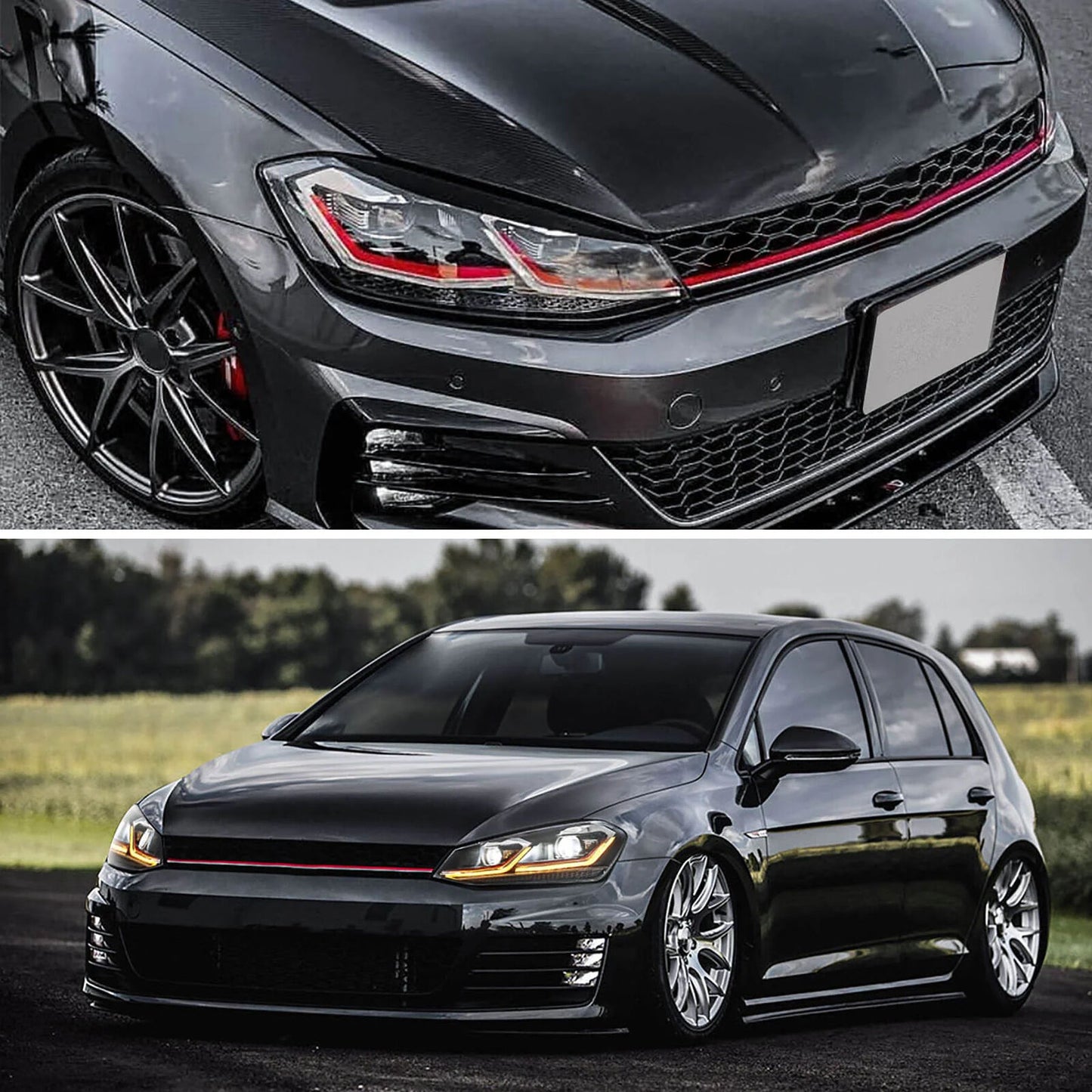 VOLL LED Scheinwerfer Für VW Golf 7.5 MK7.5 2017-2021 Passt Halogen Version Tüv