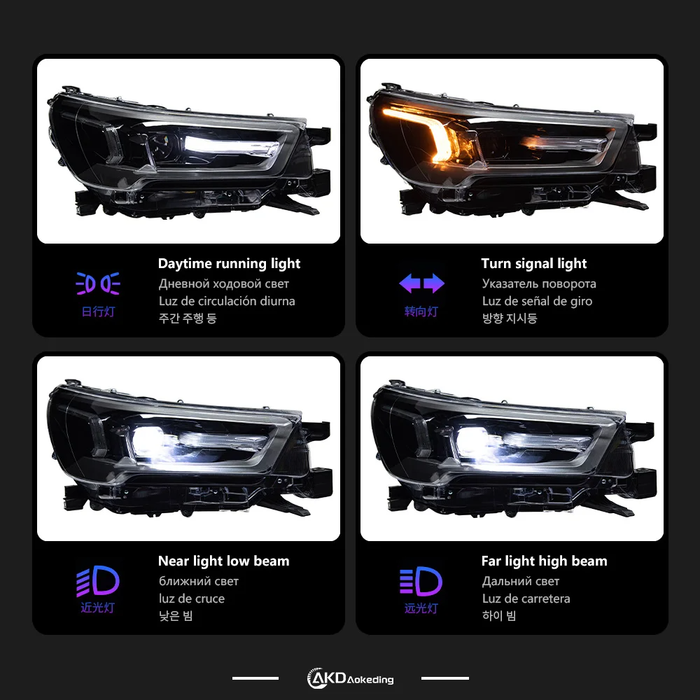 Toyota HILUX REVO ROCCO LED Headlight 2021-2024