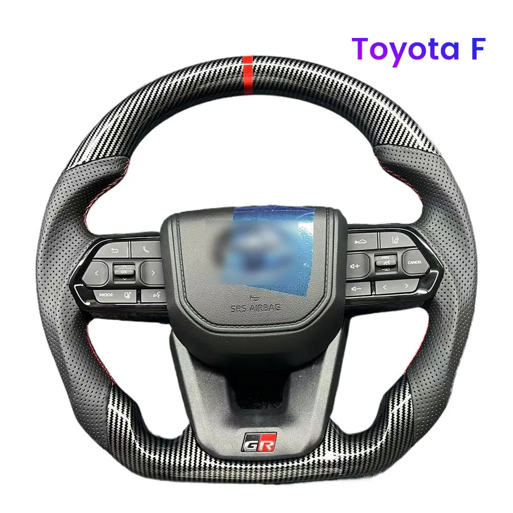 Carbon Fiber Steering Wheel for Toyota GT 86 FORTUNER FJ Cruiser HIACE LC70/76/79 Land Cruiser CROWN ALPHARD VELLFIRE HILUX