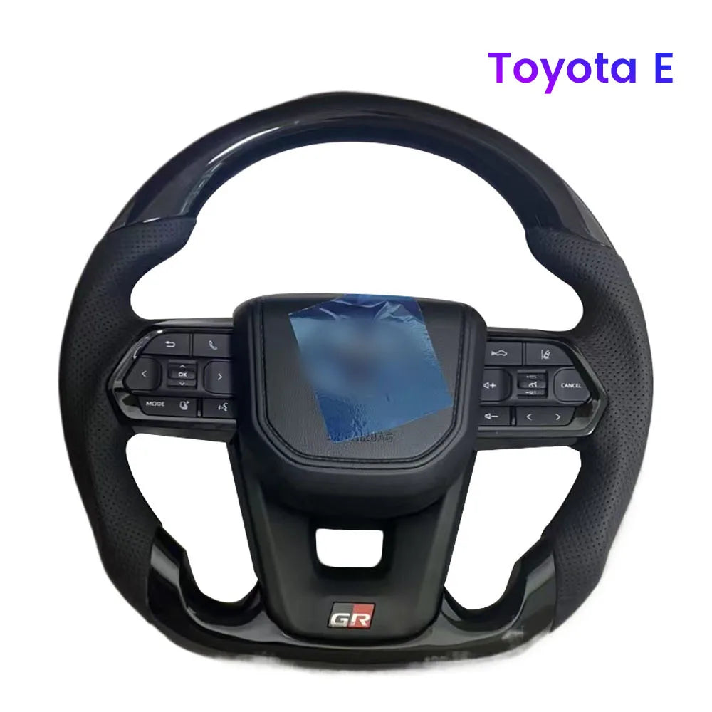 Carbon Fiber Steering Wheel for Toyota GT 86 FORTUNER FJ Cruiser HIACE LC70/76/79 Land Cruiser CROWN ALPHARD VELLFIRE HILUX