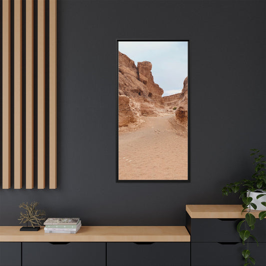 Desert Landscape Wall Art, Framed Matte Canvas Print, Home Decor, Nature Lover Gift, Office Wall Art, Boho Decor, Rustic Aesthetic