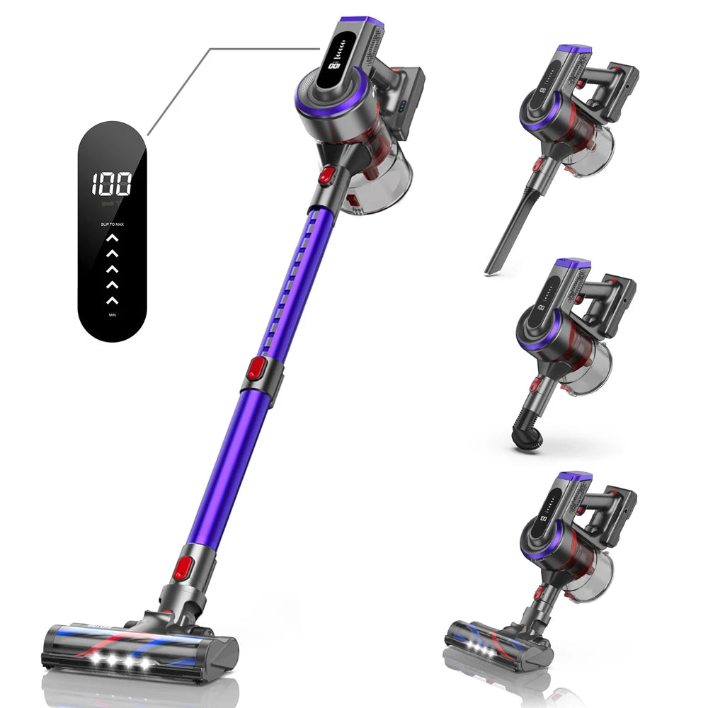 JR400 38000Pa Cordless Vacuum Cleaner Handheld 450W with Touch Display Smart Home Appliance for Carpets Hair 55 Mins