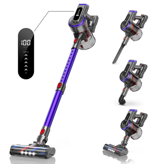 JR400 38000Pa Cordless Vacuum Cleaner Handheld 450W with Touch Display Smart Home Appliance for Carpets Hair 55 Mins